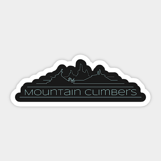 Mountain Climbers - Lines Sticker by SkprNck